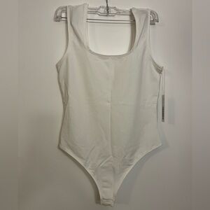 Everlane White Square Neck Bodysuit